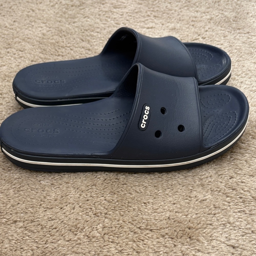 CROCS Men's Dark Blue Slide Sandals